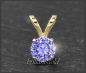 Preview: Anhänger 585 Gold Tansanit blau-violett 4,5,6,7mm